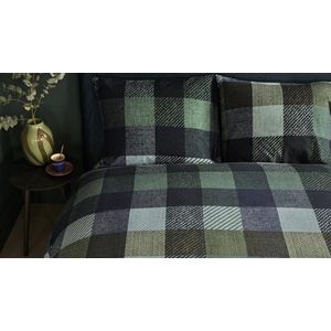 Beddinghouse Beckett dekbedovertrek - Tweepersoons - 200x200/220 cm - Blauw Groen
