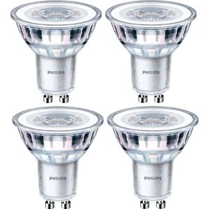 4 stuks | Philips LED GU10 3.5W/840 Koel Wit 36º 275lm Niet-Dimbaar Ø5cm | GU10 | 3.5 watt | 15.000 Branduren