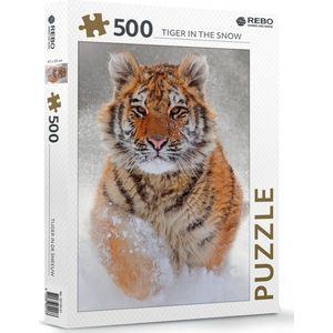 Rebo Productions Legpuzzel Tiger In The Snow 500 Stukjes