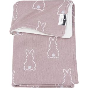 Meyco Baby X Mrs.Keizer Rabbit velvet ledikant deken - lilac - 100x150cm
