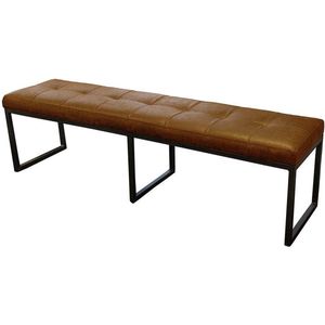 Eetkamerbank - Atlanta - leer Colorado cognac 03 - 200 cm