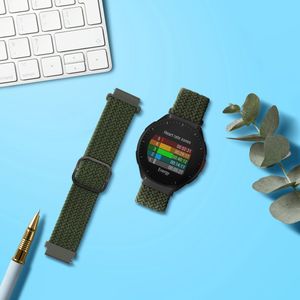 kwmobile Horlogebandjes geschikt voor Polar Pacer / Pacer Pro / Ignite - 2 x Nylon Smartwatch bandje in zwart / groen.