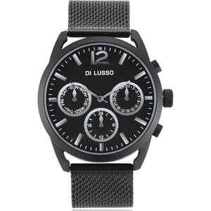 Di Lusso - Horloge Ivar - Mesh - Zwart - Heren