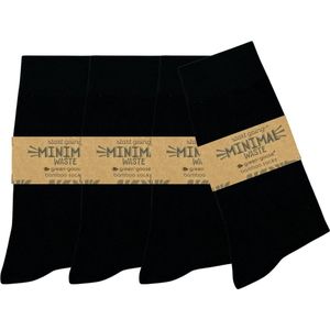 green-goose® Luxe Bamboe Sokken Heren | 4 Paar | Zwart | 40-43 | 85% Bamboe | Superzacht en Duurzaam