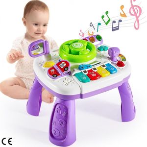Baby Activiteitentafel met Muziek en Licht - Educatief Speelgoed voor Baby's van 1 Jaar - Leerzaam Cadeau voor Peuters van 18 Maanden tot 2 Jaar - Meisjes en Jongens