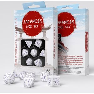 Q-Workshop Japanese Dice Set - Blue Star Lotus (7 stuks)