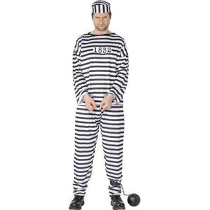 Boeven kostuum / verkleedpak voor heren - gevangeniskleding 48/50