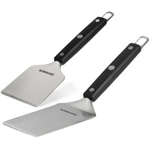 Burnhard BBQ Gereedschap - RVS Spatel Set - Bakspaanset voor Plancha-grillplaat