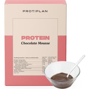 Protiplan | Chocolade Mousse | 7 x 25 gram | Heerlijk koolhydraatarm toetje of tussendoortje | Geschikt voor ieder dieet