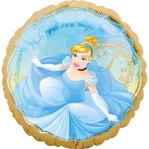 Amscan Folieballon Cinderella Meisjes 43 Cm Blauw/goud