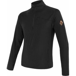 Sensor - Baselayer - Merino Extreme - Outdoor - Heren - Merino Wol - Lange Mouw - Half Zip - Zwart - Small