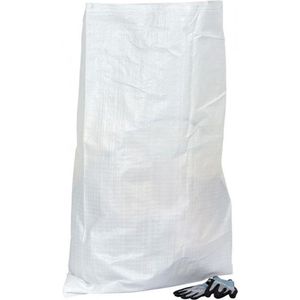 10x | Geweven PP-puinzak 60x90cm | 50KG | 100L | Puin en afval