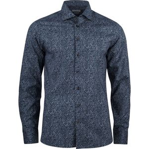 J.Harvest & Frost HEMD INDIGO BOW 37 SLIM FIT 2903702 - marine gebloemd - XL