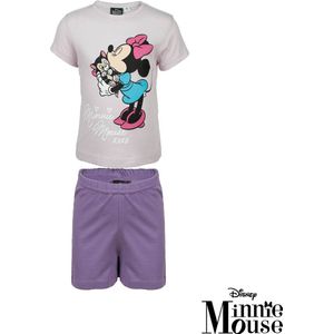 Minnie Mouse shortama - paars met lila - Disney pyjama - 100% katoen - maat 92