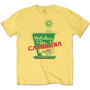 Dead Kennedys Heren Tshirt -XL- Holiday In Cambodia Geel