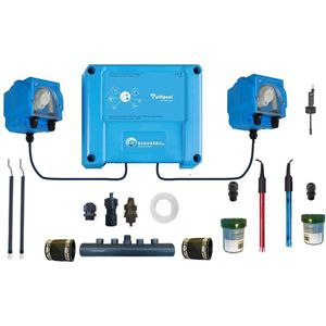 POOLTRONICS DIY WIFI - Automatisch Chloor en Ph Dosering Systeem Waterbehandeling zwembad pakket om zelf te bouwen en te installeren - MET FLOWSWITCH EN LEVELSWITCH - MET WIFI