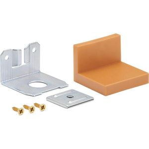 Hoekverbinders metaal afdekking plankdrager meubelverbinderset - meubelconnector set - 20 stuks - achterwandconnector schroeven - corpusconnector robuust - beuken - 45 mm