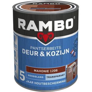Rambo Pantserbeits Deur&Kozijn Hoogglans Transparant Mahonie 1206 - 2.25L -