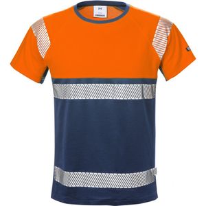 Fristads Hi Vis T-Shirt Klasse 1 7518 Thv - Hi-Vis oranje/marineblauw - M
