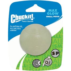 Chuckit! Max Glow Ball – Hondenspeelgoed – Hondenbal - Drijvend – Apporteerspeelgoed – Glow in the dark - Small - Ø5 cm - 1 Stuks