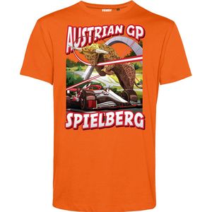 T-shirt Print Austrian GP Spielberg | Formule 1 fan | Max Verstappen / Red Bull racing supporter | Oranje | maat XS