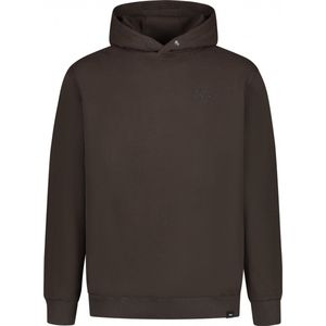 Purewhite - Heren Loose Fit Sweaters Hoodie LS - Brown - Maat XXL