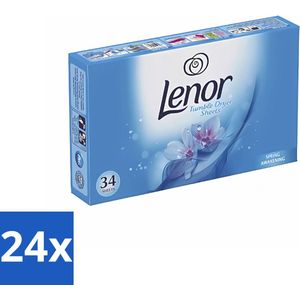 Lenor - Droogtrommeldoekjes - Spring Awakening - 34 Doekjes - Voordeelverpakking - 24 stuks