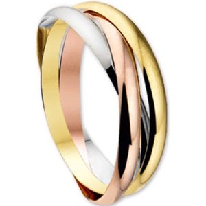 Sparkle14 3-in-1 Tricolor Dames Ring - maat 57