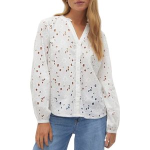 VERO MODA VMIDA L/S V-NECK SHIRT WVN BTQ Dames Blouse - Maat M