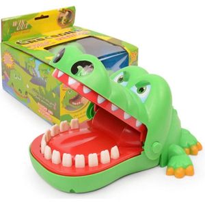 Krokodil Met Kiespijn - Spel Bijtende Krokodil - Krokodil Tanden Spel - Reisspel - Krokodil Met Kiespijn Groen
