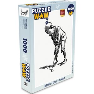 Puzzel Retro - Golf - Sport - Legpuzzel - Puzzel 1000 stukjes volwassenen