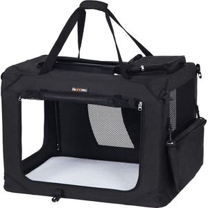 Transporttas - Hondentransportbox - Voor huisdieren - 91 x 63 x 63 cm - Zwart