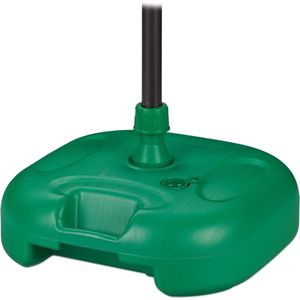 Parasolvoet vulbaar met water of zand - stokdikte 25-32 mm - kunststof parasolstandaard 44x42 cm - groen