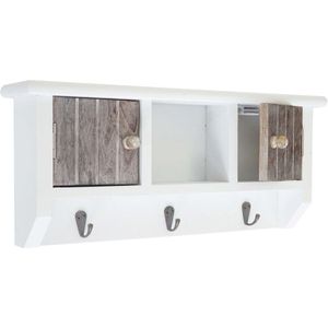 Toetsenbord MCW-A48, sleutelkastje met deurtjes, massief hout MVG-gecertificeerd ~ shabby bruin-wit
