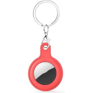 By Qubix AirTag case gel series - sleutelhanger met ring - rood