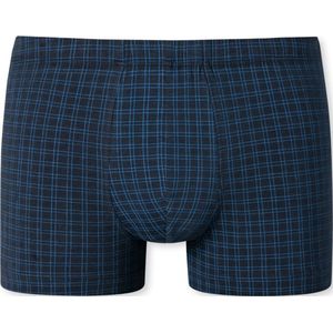 SCHIESSER Cotton Casuals boxer (1-pack) - heren shorts donkerblauw geruit - Maat: 4XL