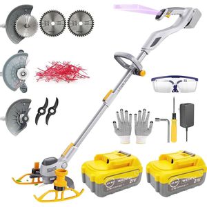 Accu Grastrimmer met 21V en Telescoopsteel - Multifunctionele Bosmaaier en Kantensnijder