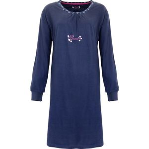Tenderness Dames Nachthemd - 100% Katoen - Blauw - Maat XL