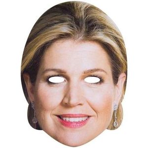 3x Masker Koningin Maxima - Koningsdag/Holland/Nederland