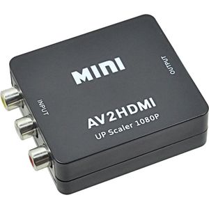 Dreamcast HDMI naar AV/RCA CVBS-Adapter Mini - HDMI2AV - Zwart