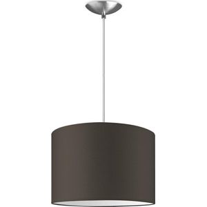 Home Sweet Home hanglamp Bling - verlichtingspendel Basic inclusief lampenkap - lampenkap 30/30/20cm - pendel lengte 100 cm - geschikt voor E27 LED lamp - taupe
