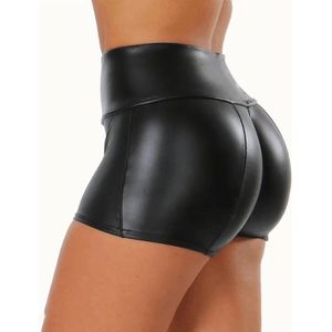 Strakke lederen push-up short vrouwen - Sexy BDSM broekje - Erotische kleding voor haar - Ronde billen - Leer - Nachtclub - Mini short - Rollenspel