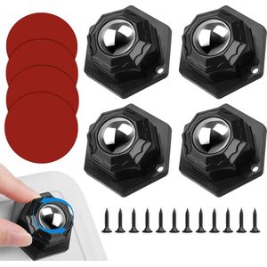 4 Pcs Self Adhesive Furniture Rolls with Screws - Heavy Furniture Ball Rolls for Storage Boxes - Content