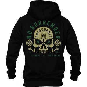 PRIDE or DIE Hoodie Vest NO SURRENDER Zwart maat S