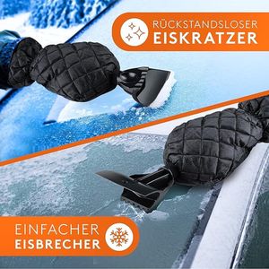 IJskrabber voor de auto, verwarmende ruitenkrabber met handschoen voor de auto, ultrasnelle ijskrabber, innovatieve ruitenkrabber voor de auto, met ijsbrekerfunctie, stabiele sneeuwkrabber