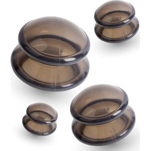 Nuvance - Cupping Cups - 4 Stuks Siliconen Set - Incl. eBook - Cellulite Massage Apparaat - voor Armen, Benen, Gezicht & Rug - Cupping Set Massage - Cellulitis - Cupping Cup - Anti Cellulite Cups - Cellulite Cupping Massage