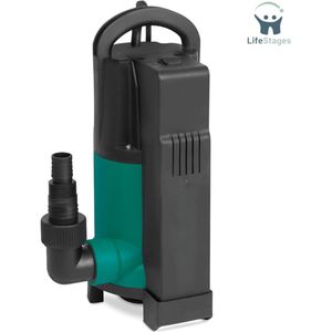 LifeStages - Dompelpomp Vuil Water - Dompelpomp 750 W -1400 L/H - Schoon En Vuil Water - 0,75 Bar - Maximale Hoogte 7,5 M - Diepte Max. 7 M - Geïntegreerde Vlotter - Waterpomp