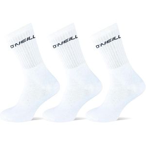 6-Pack O'Neill Klassieke Sportsokken Katoen Unisex 770003 - Wit - Maat 35-38