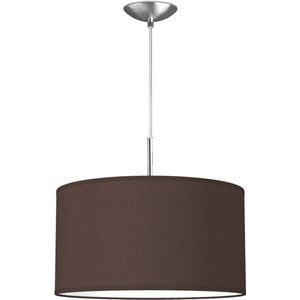 Home Sweet Home hanglamp Bling - verlichtingspendel Tube Deluxe inclusief lampenkap - lampenkap 40/40/22cm - pendel lengte 100 cm - geschikt voor E27 LED lamp - chocolade