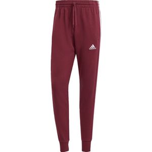 adidas Sportswear Essentials French Terry Tapered Cuff 3-Stripes Broek - Heren - Bordeaux- S